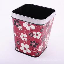 Plum Flower Square PU Covered Open Top Abfalleimer